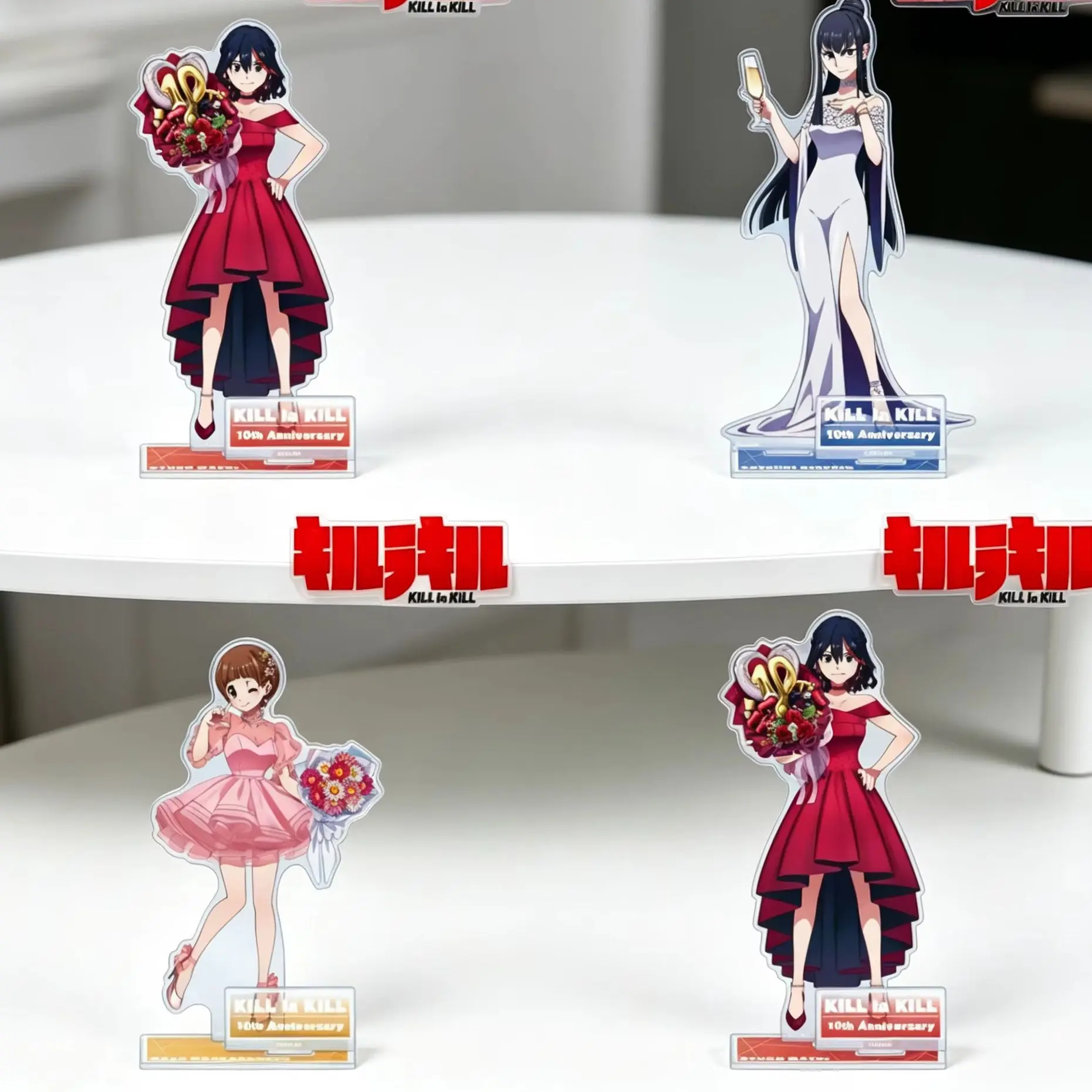 Anime Kill La Kill 10th Anniversary Dressing up Ver Ryuko Matoi Acrylic Stand Model Plate Keychains Desk Decor Fans Gifts