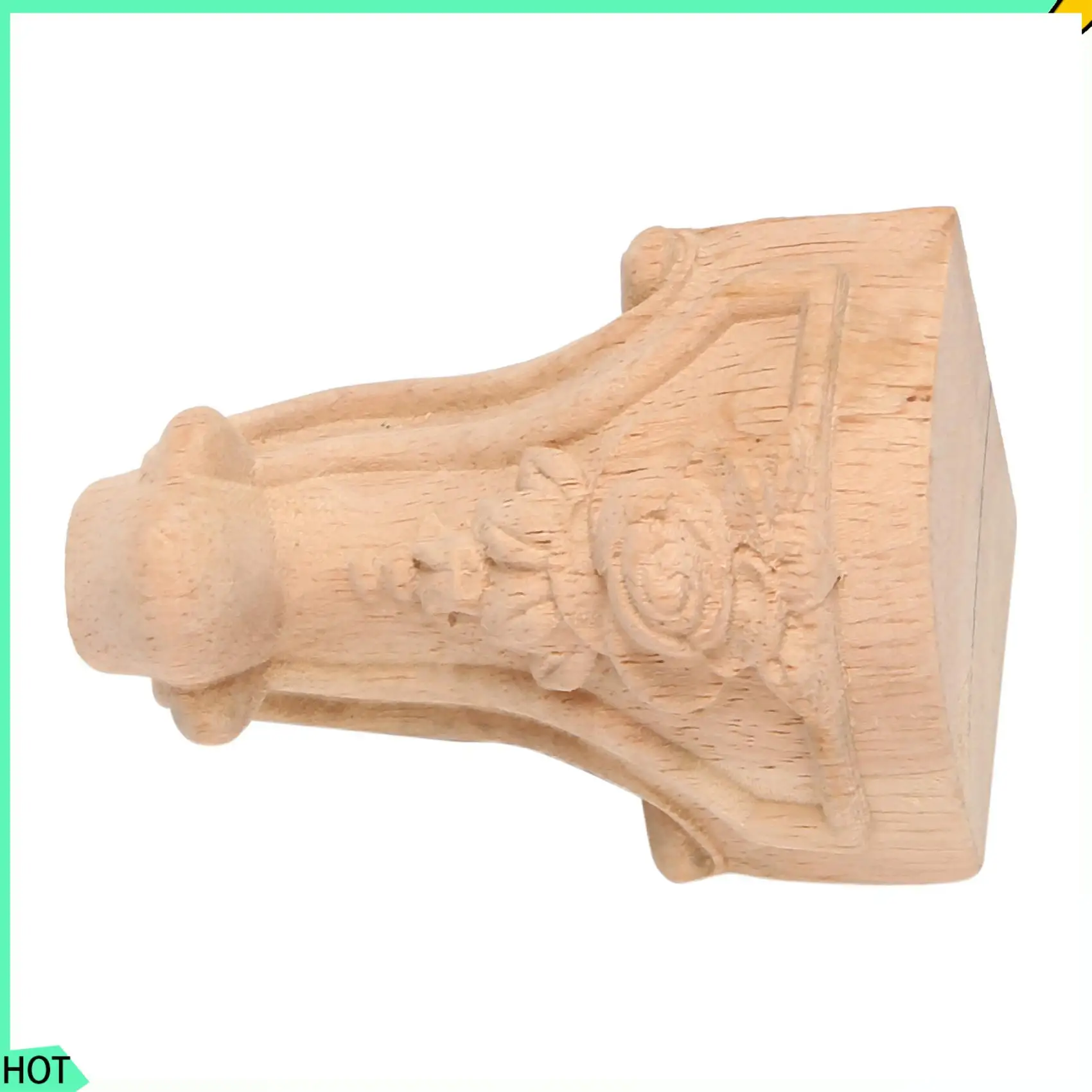 

AWAH 8PCS 10X6cm European Style Solid Wood Carved Furniture Foot Legs TV Cabinet Seat Feets