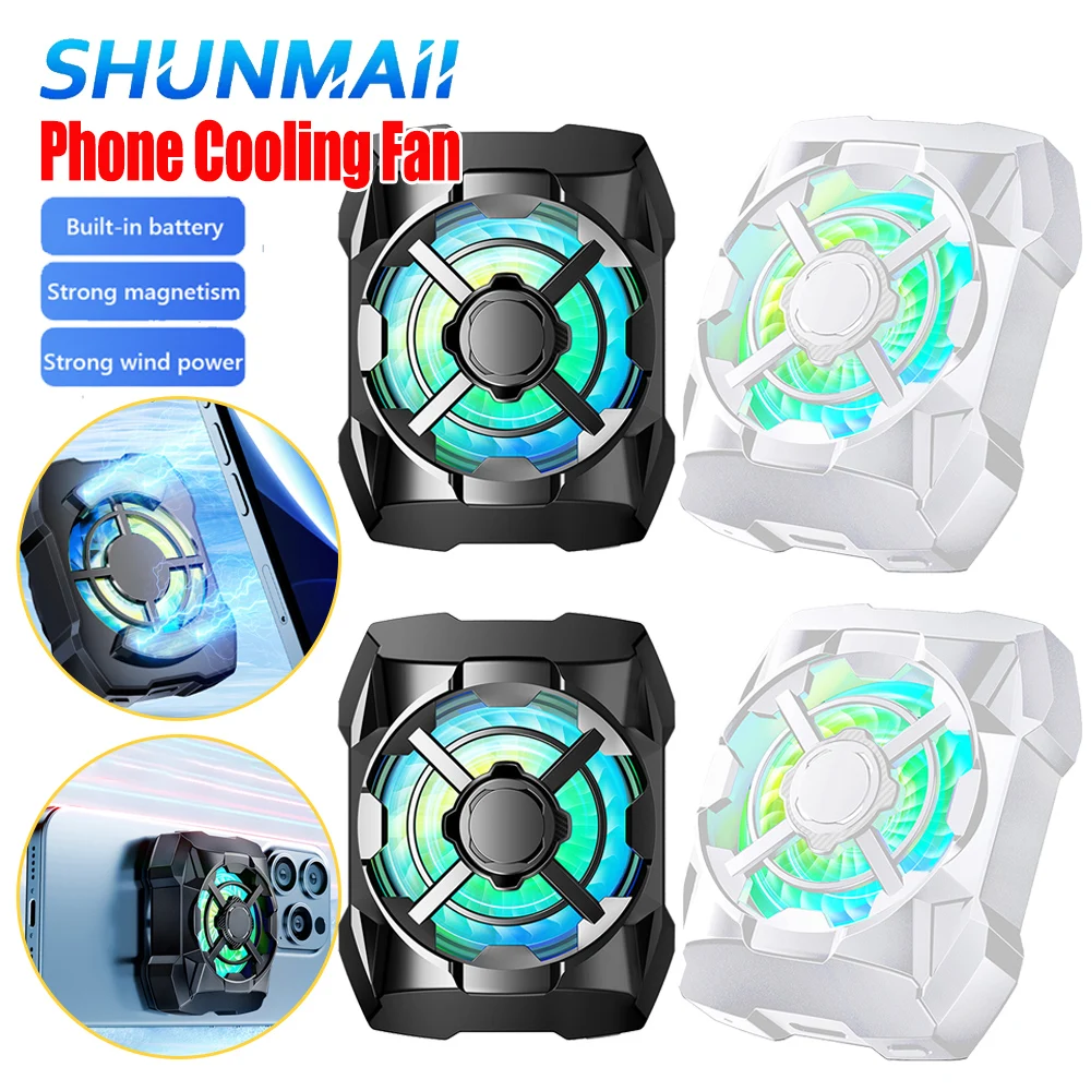 

Phone Heatsink Rechargeable 3 Speeds Adjustable Gaming Radiator Wireless Magnetic Silent Game Cooler for Android IOS PUBG Gaming