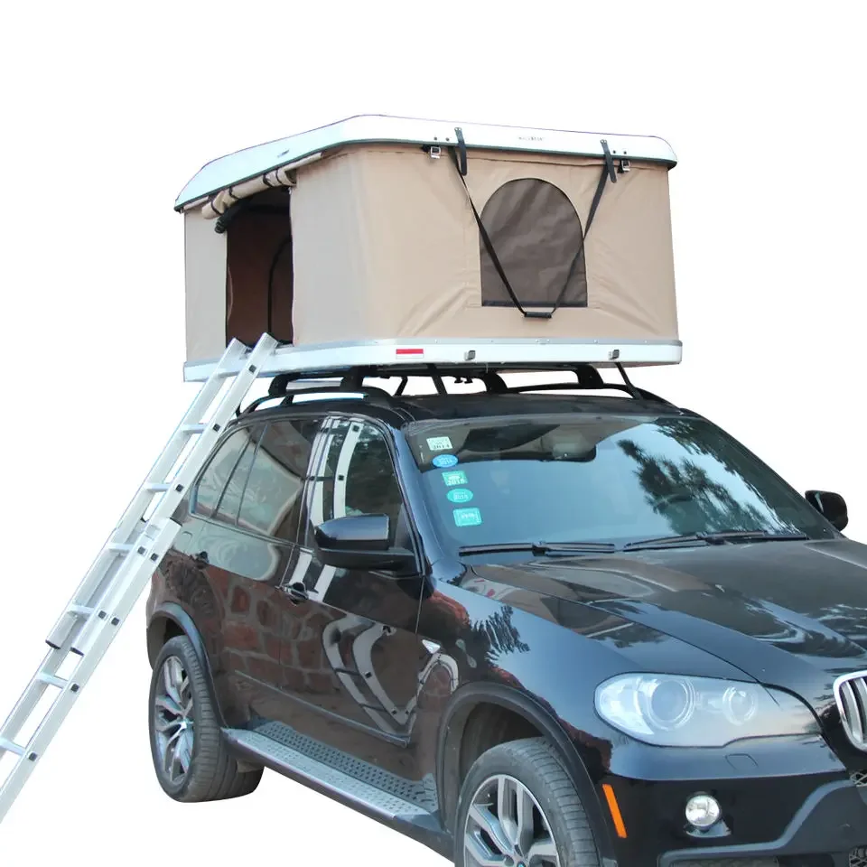 Y Straight Hydraulic Pressure Pop Up Camping 1-2 Person Automatic SUV Truck Rooftop Tents Hard Cover Car Roof Tent