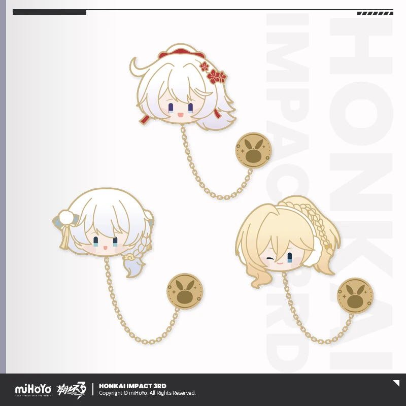 

[Official]Game Honkai Impact 3rd Metal Badge Mihoyo Genuine Kiana Theresa Durandal Cosplay Pendant Chain Brooch Pins Doujin Gift