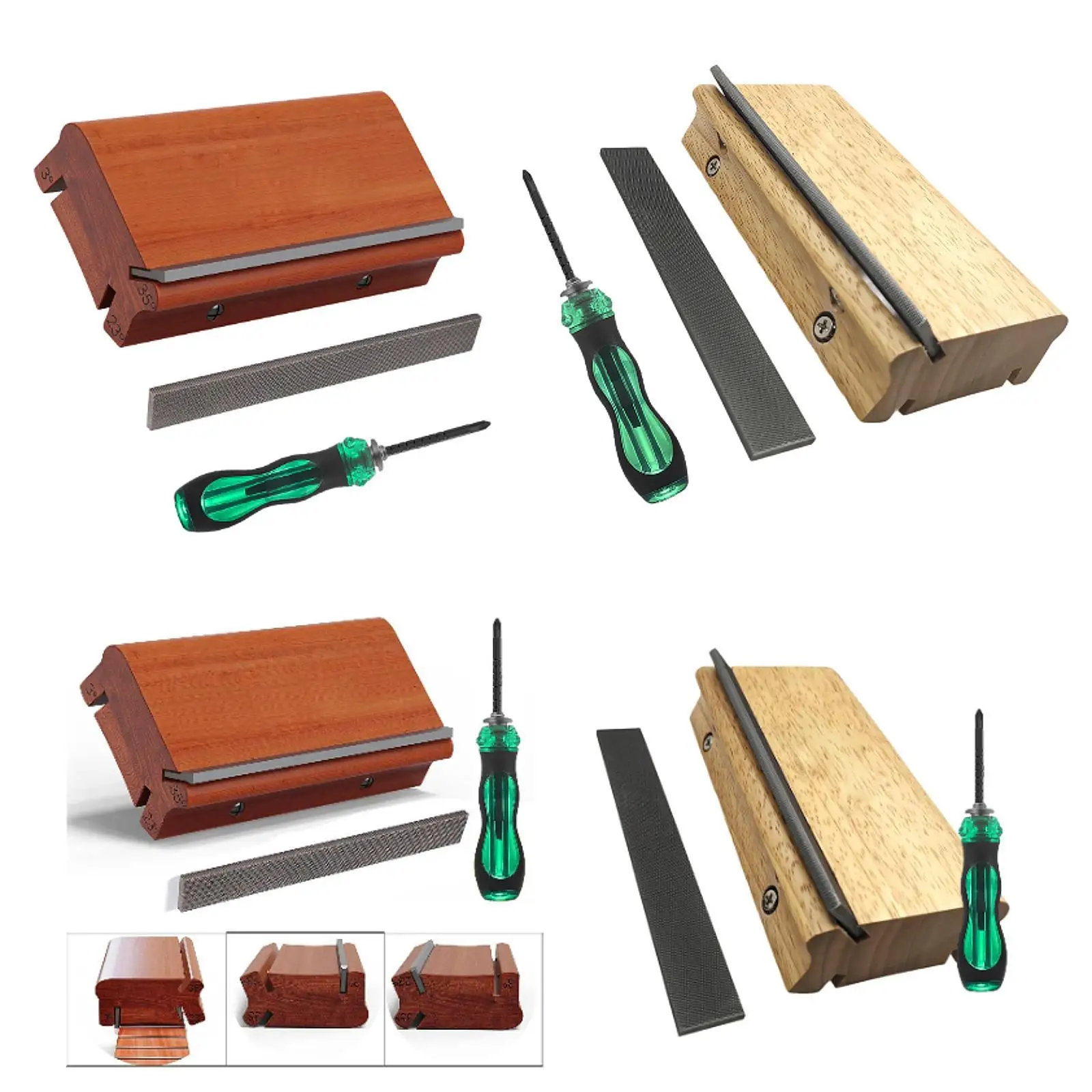 

Fret End Beveling File High Performance 3° 23° 35° Guitar Fret Crowning End Bevel File for Rounding Shaping and Deburring
