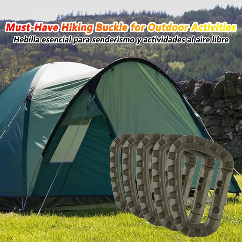 1-9 قطعة التكتيكية 3.5 "حلق بلاستيكي مول كليب المفاتيح D-شكل الصلب الربيع المفاجئة والعتاد هوك التخييم في الهواء الطلق التنزه EDC أدوات