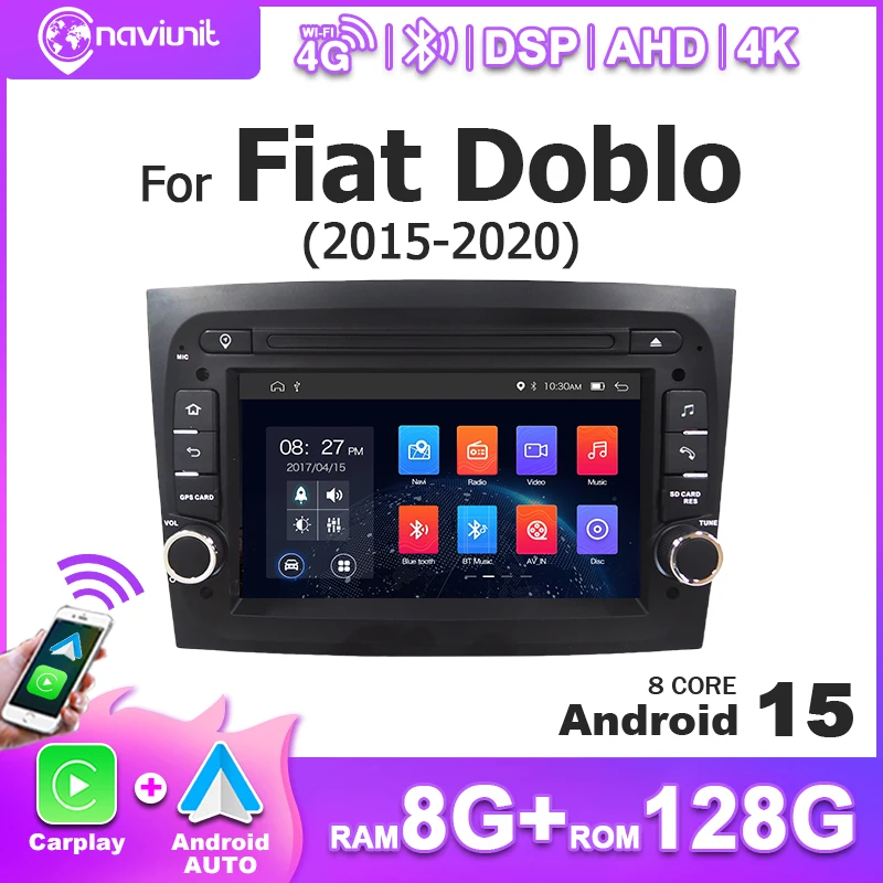 Écran multimédia 7 pouces, autoradio sans fil Carplay, autoradio Android 15, autoradio stéréo pour FIAT DUCATO-2006, navigation GPS 2DIN