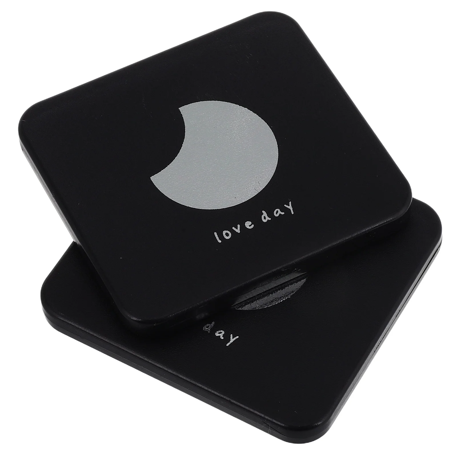 2 قطعة مرآة ماكياج قابلة للطي المدمجة المحمولة على الوجهين مرآة سفر مستطيلة لجيب المحفظة المحمولة استخدام خمر