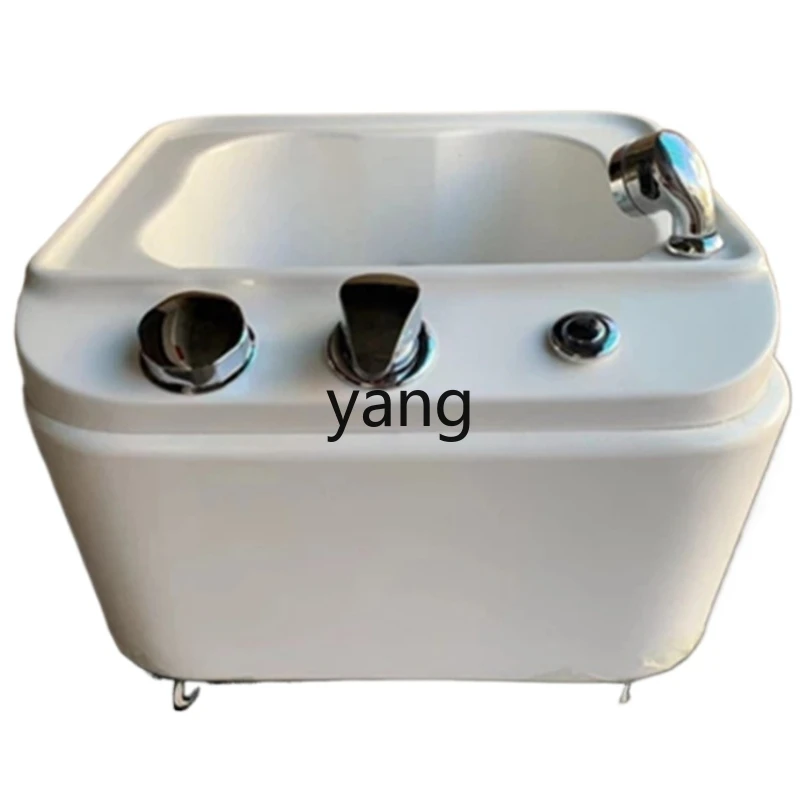 

Yjq Wheeled Acrylic Feet-Washing Basin Foot Bath Tub Stamped Wash Foot Basin Wheeled Surfing