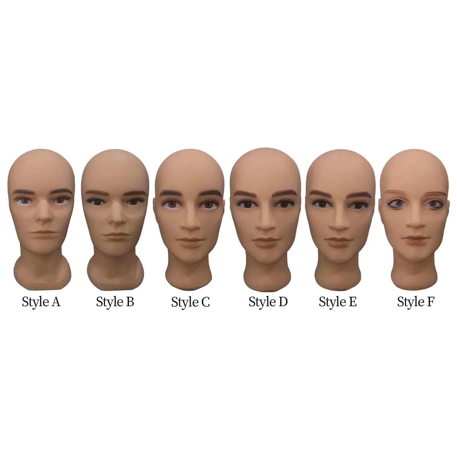 Male Bald Mannequin Head,Wig Display Model Stable Base,Training Head,Manikin Wig Head Hat Display Rack for Hats Shopping Mall