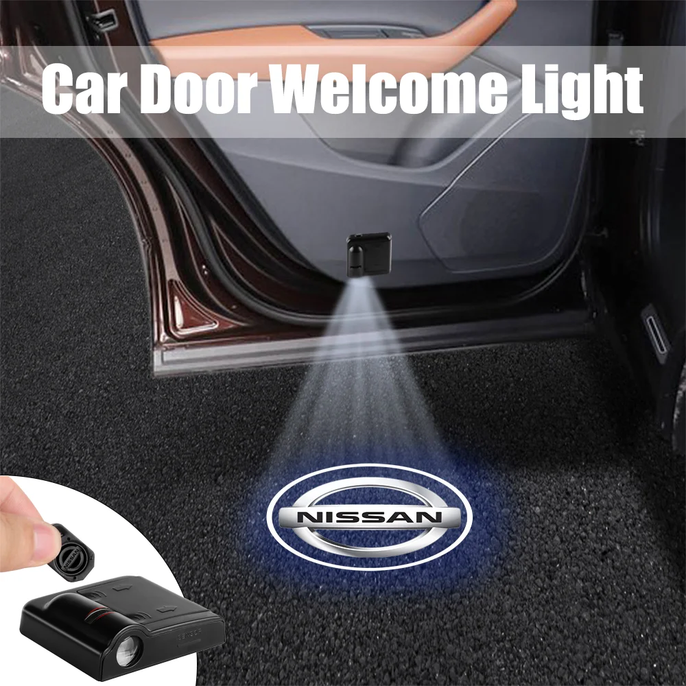 Car Door Emblem Welcome Lights HD Projector Lamp For Nissan Nismo Tiida Teana GTR  Altima Maxima Sentra Megane Modus Espace Note 