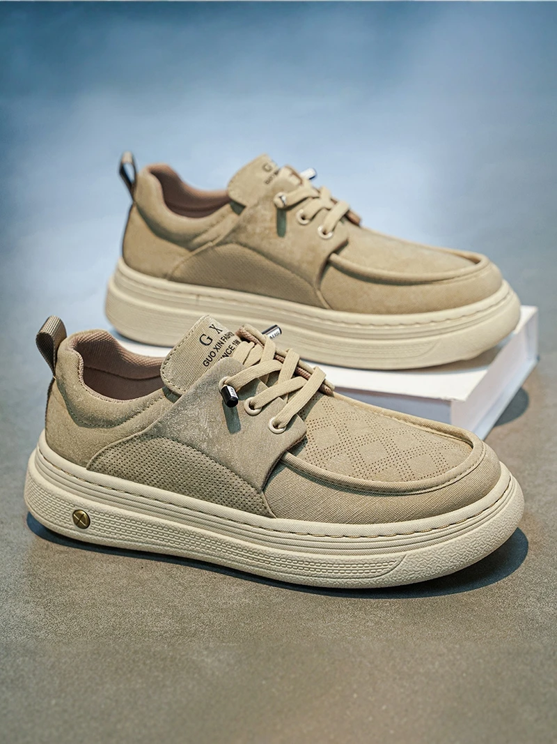 Men's Casual Canvas Slip-On Shoes Breathable Comfortable Ice Silk Sports Leisure Fashionable All-Match Summer Outdoor Sneakers