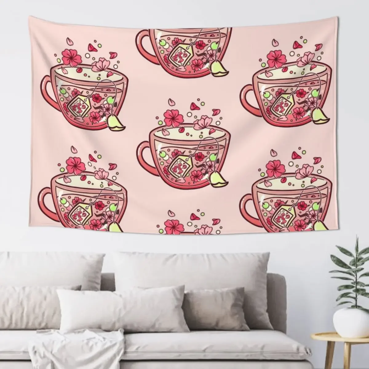 

Glass Sakura Tea Tapestry Room Decor Aesthetic Things To The Room Decorative Wall Murals Room Decorations Aesthetic Tapestry