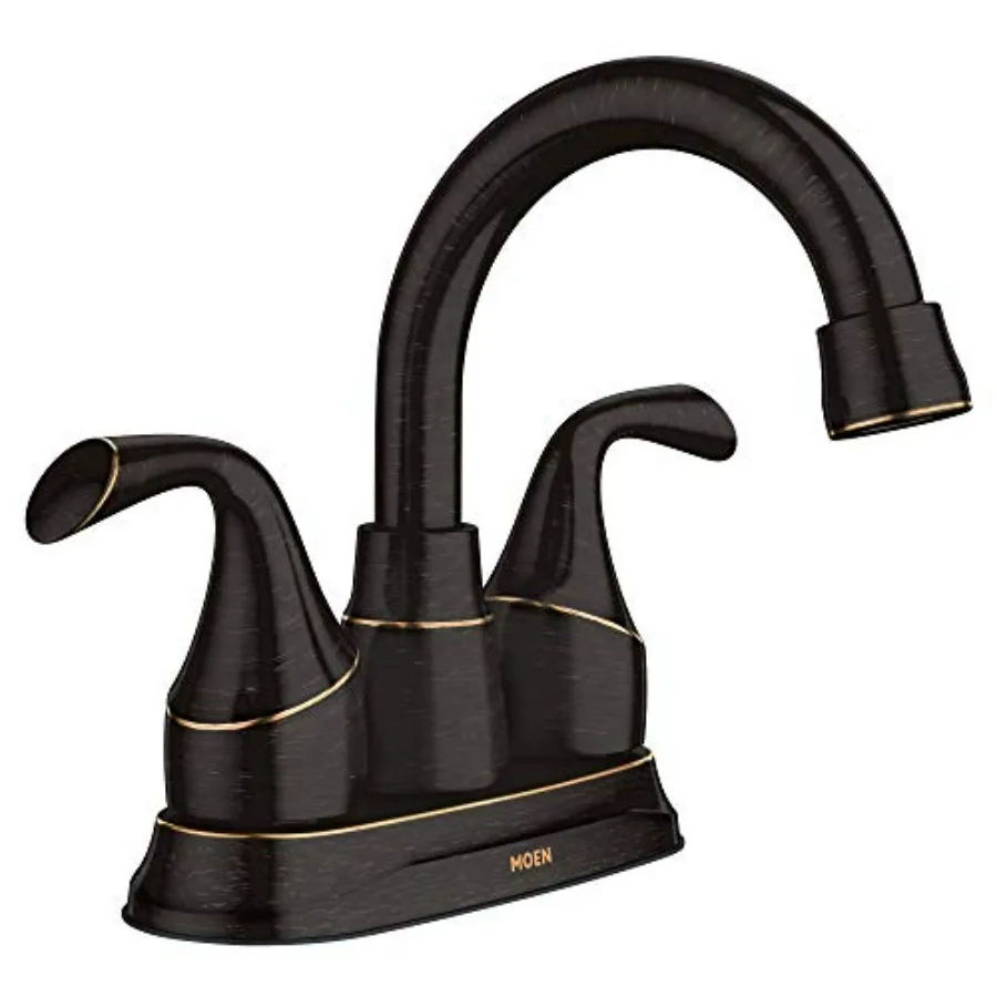 Idora Mediterranean Bronze TwoHandle Centerset Bathroom Sink Faucet with Drain Assembly 84115BRB for Modern Home Bathrooms Eleg