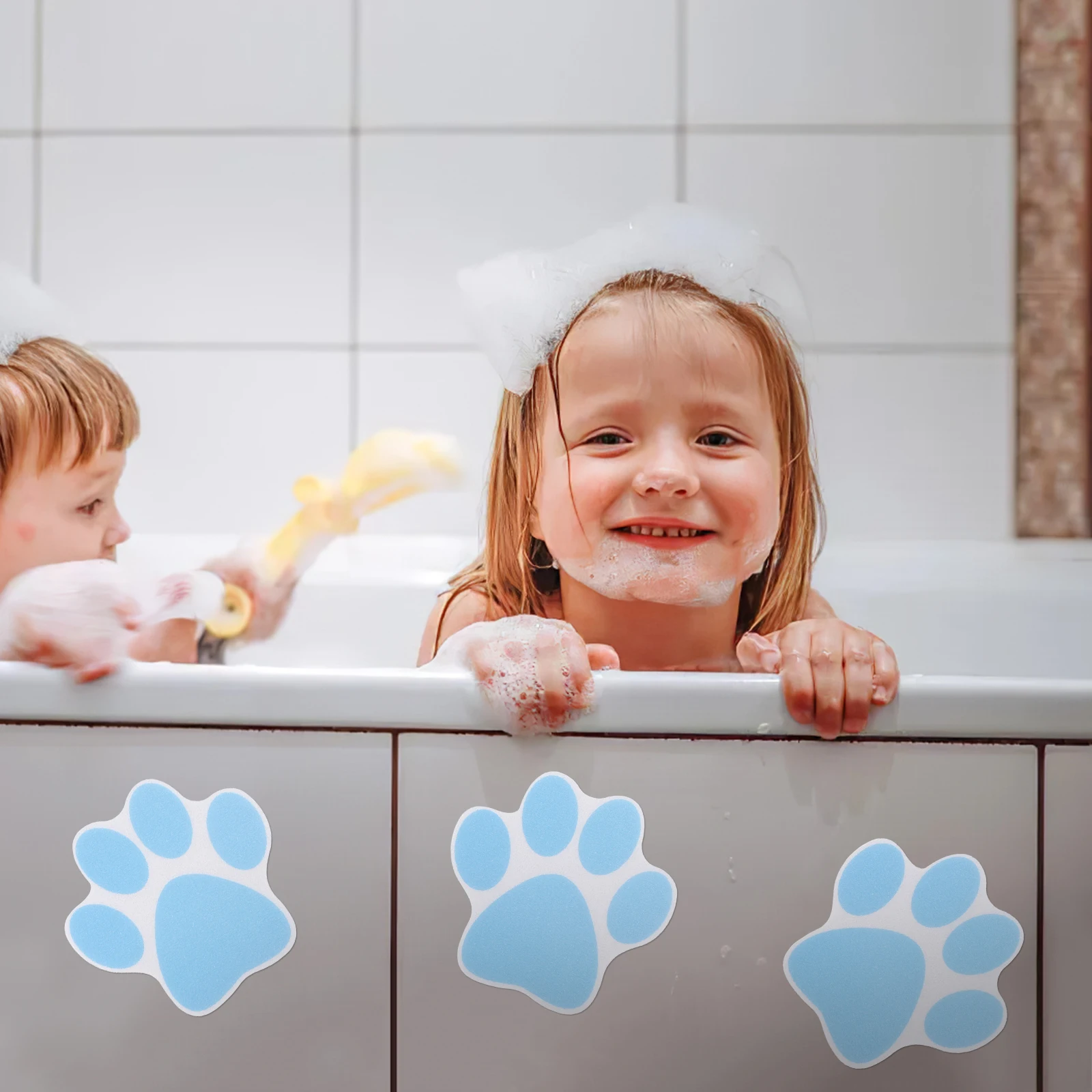 

6 Pcs Dog Paw Anti-slip Sticker Stickers Child Tub Non-slip Bath Decals Print Acrylic Glue Series Appliques Mats Bathtub Safety