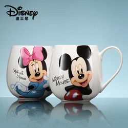 260 ML Disney cute   Cartoon  Mickey Mouse Straight drink cup Minnie Goofy Ceramic Cups Milk Handle Coffee Mug