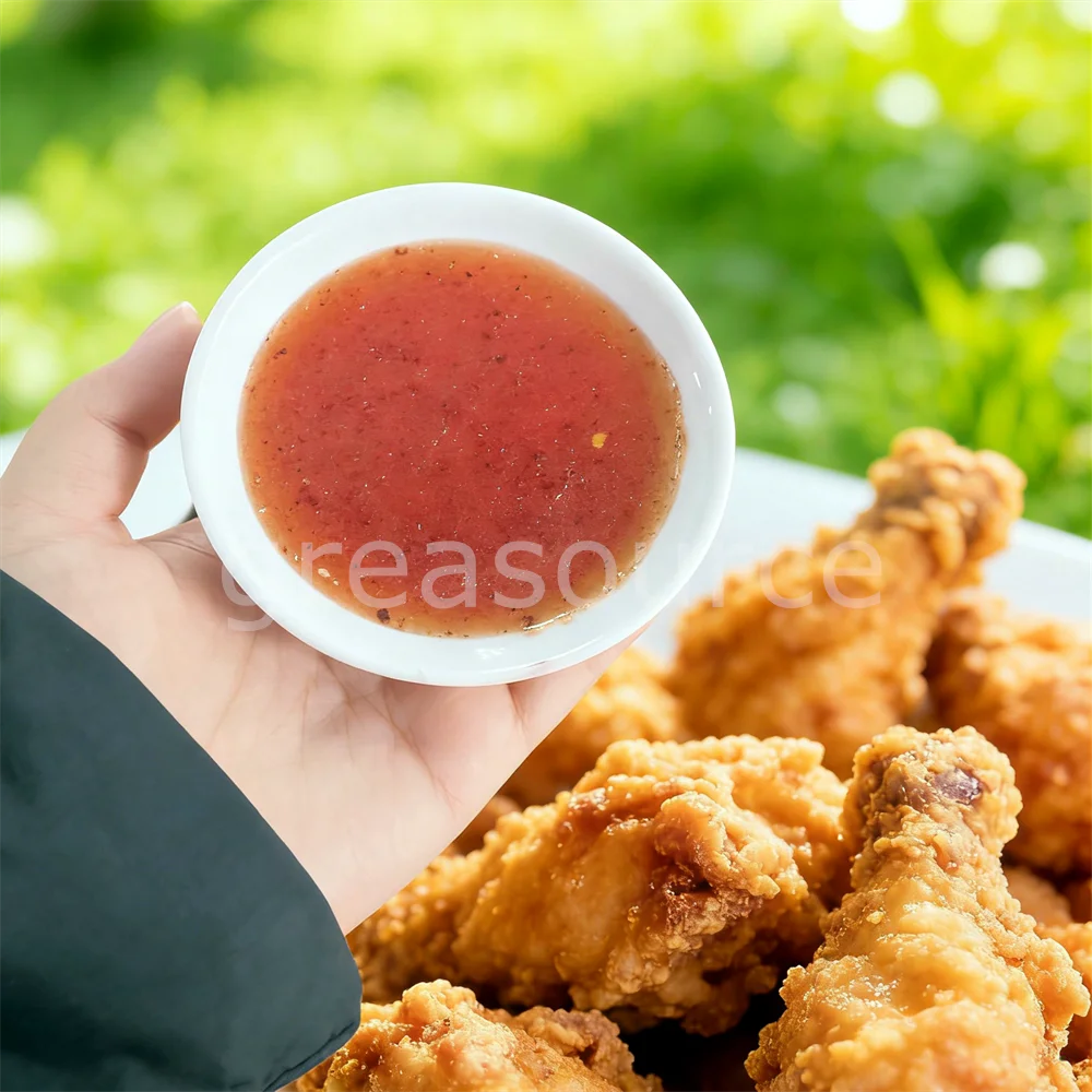 Modelo de comida falsa de salsa de chile dulce tailandesa de 8 cm, plato de PVC para exhibir pollo frito, accesorios de decoración para fotografía de alimentos y restaurantes