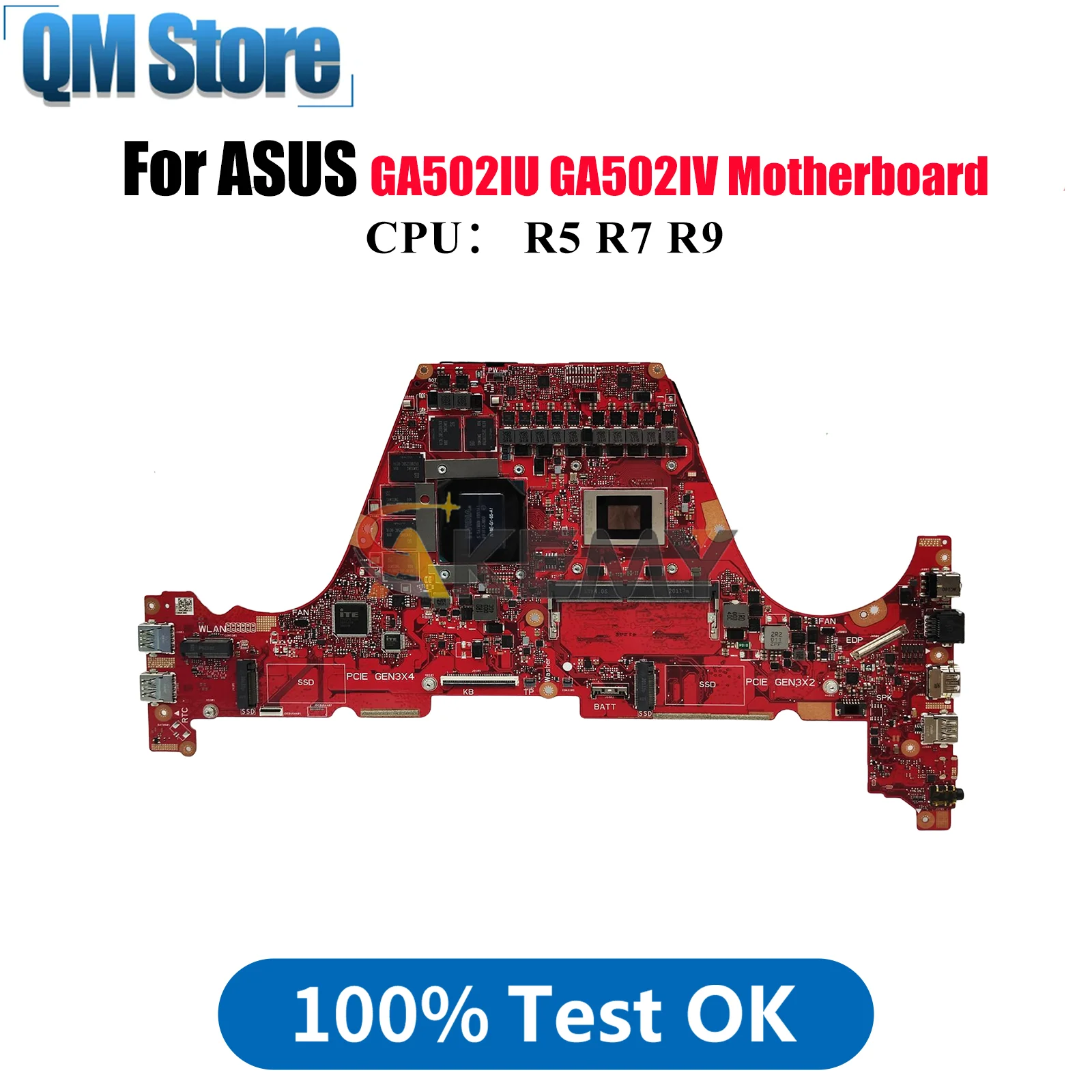 

GA502IU Laptop Motherboard For ASUS ROG Zephyrus G15 GA502IU GA502IV GA502I Notebook Mainboard With R5 R7 R9 CPU 118% tests OK