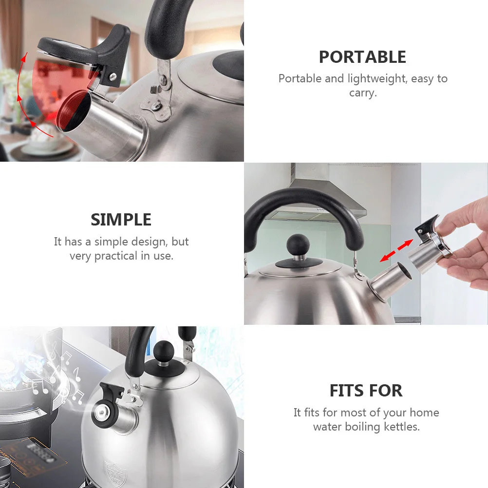 

2Pcs High-Quality Kettle Flute Nozzles Loud Whistle Sound Household Accessories Easy Install Whistling Kettle Spout