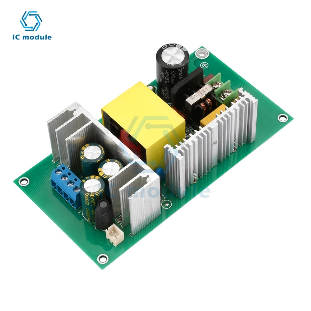 AC110-265V до 24V 8A AC-DC понижающий модуль 8A 198W понижающий трансформатор защита от перегрузки, модуль импульсного источника питания