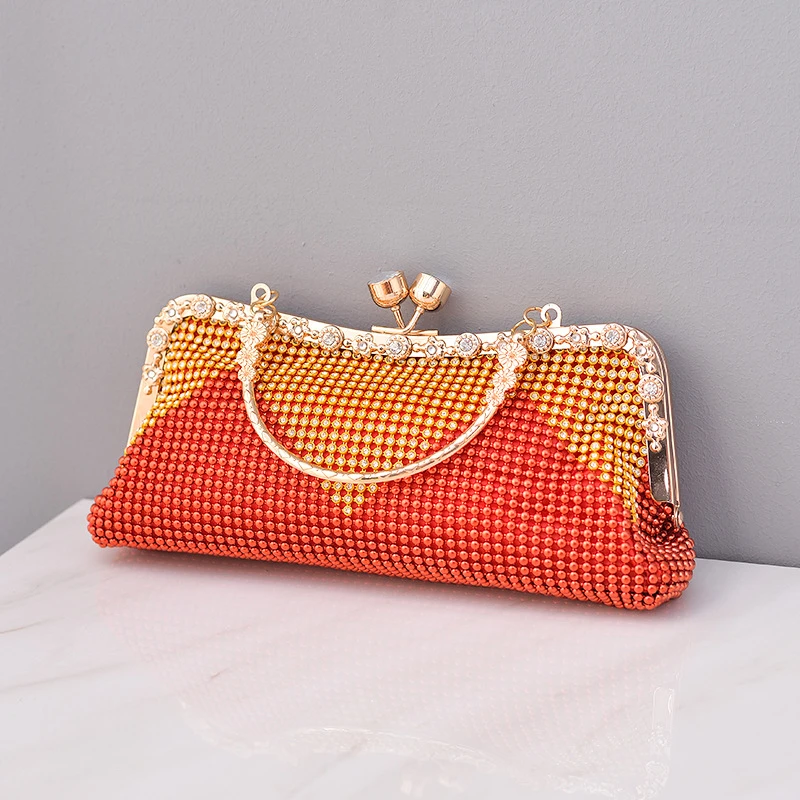 

Water drill clutch bag, new style ladies' evening bag, fashionable crossbody bag, all-match evening dress bag