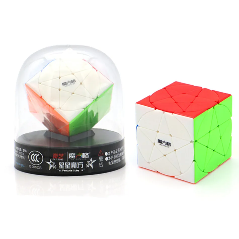 Confezione regalo originale Qiyi Mofangge pentacolo Cube Geometry-shape Star Cube Stickerless Speed Cube puzzle cubi magici giocattolo per bambini