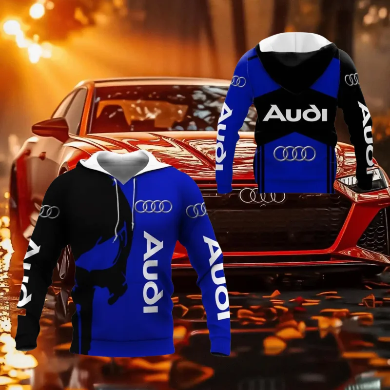 

2025 Новая модная популярная толстовка с логотипом Audi с 3D принтом, модная высококачественная повседневная дышащая уличная толстовка для взрослых, MOTO
