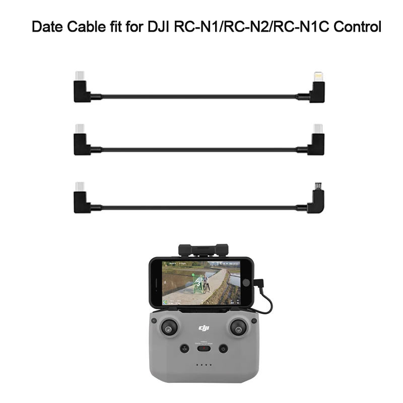 30cm Data Cable for RC-N2/N1/N1C Remote Controller Phone Tablet Connector Extend for DJI AIR 3/Mini 4PRO/Mini 4K Drone Accessory