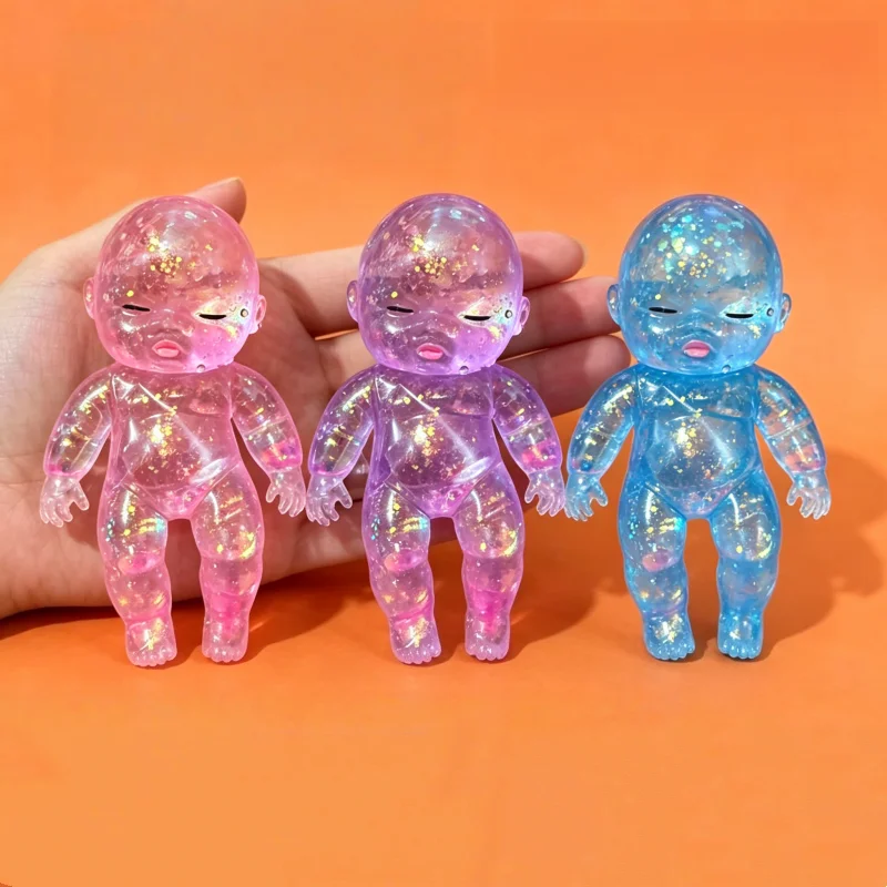 Jouet à presser en forme de bébé en sucre de maltose, Kawaii, extensible, à remontée lente, jouet anti-stress pour adultes, cadeaux pour soulager l'anxiété