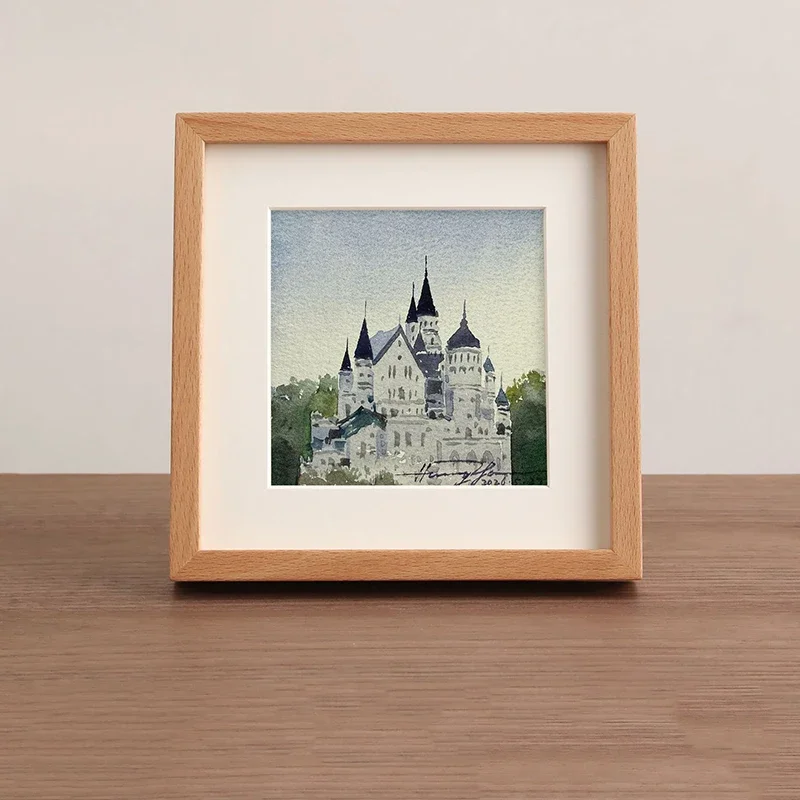 Solid Wood Square Picture Frame Versatile Wall Hanging or Tabletop Display, Ideal for Family Photos Premium Quality Home Décor
