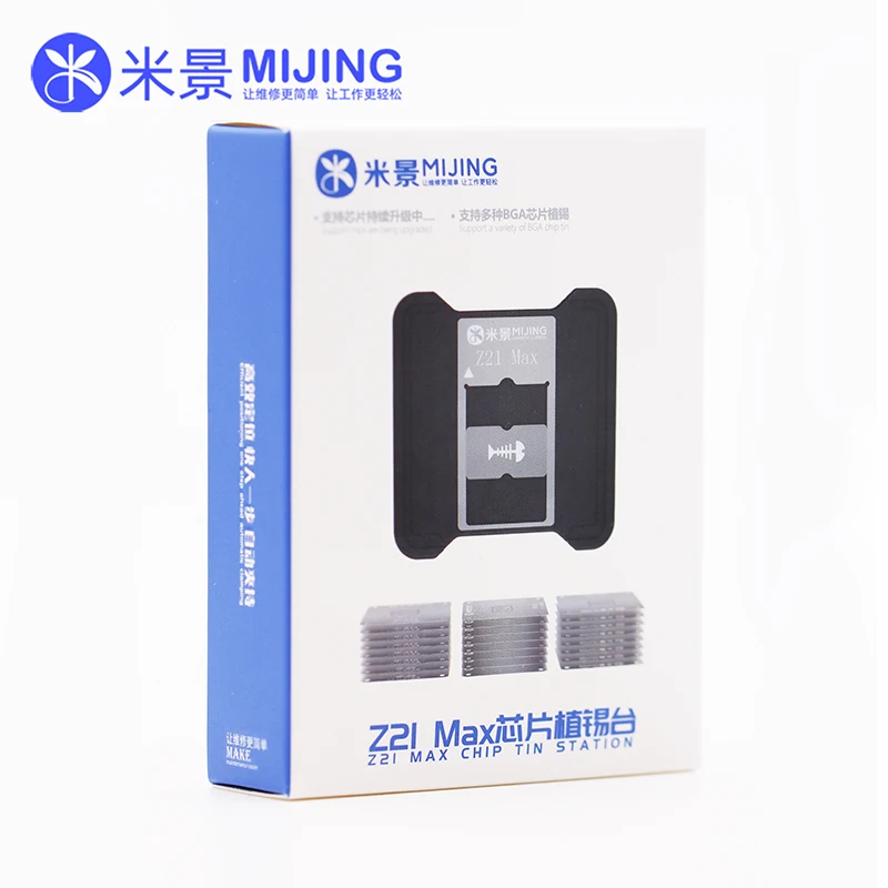 Estação MIJING Z21 MAX Chip Tin, posicionamento preciso para iPhone A8-A17 CPU, Qualcomm Snapdragon, Hisilicon, EMMC Reballing Stencil