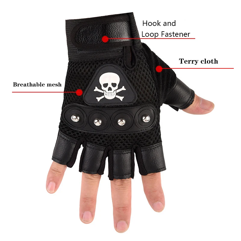 Guantes antideslizantes sin dedos para hombre, protectores solares transpirables, resistentes al desgaste, para montar en bicicleta, pesca, Escalada, Deportes al aire libre