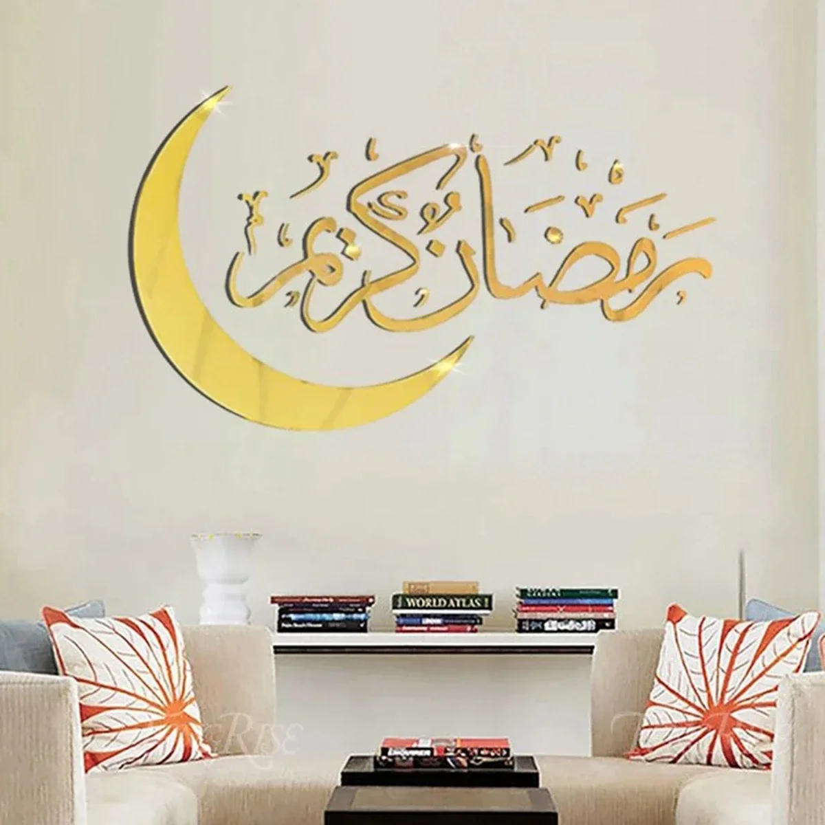 Pegatinas de pared Eid Mubarak para decoración del hogar, Ramadán Kareem, fiesta musulmana islámica, regalos Eid Mubarak Al Adha, 2024