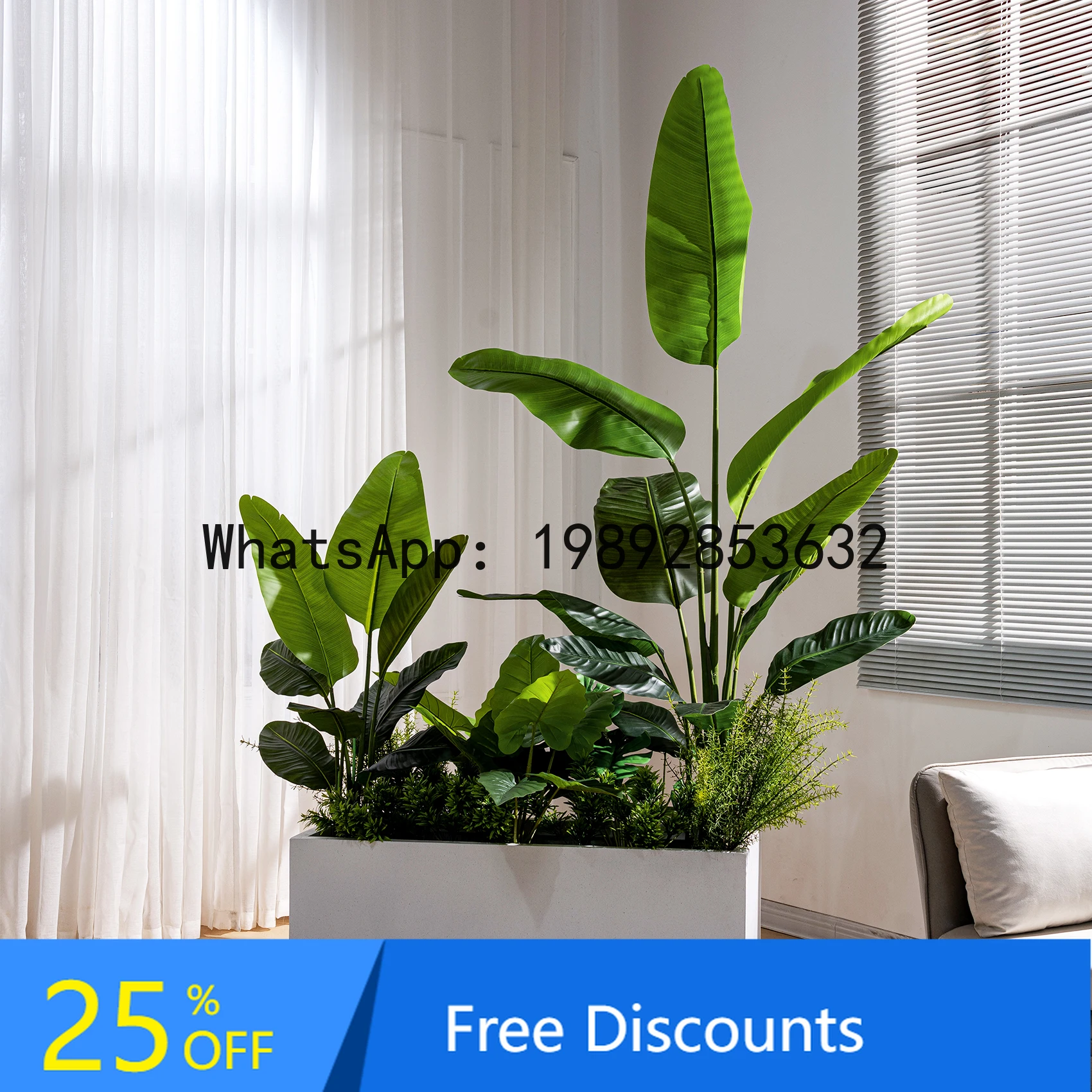 

Flower Box Outdoor Courtyard Balcony Large Landscape Restaurant Outdoor Display Blocking Thickened Large Flower Pot Combination