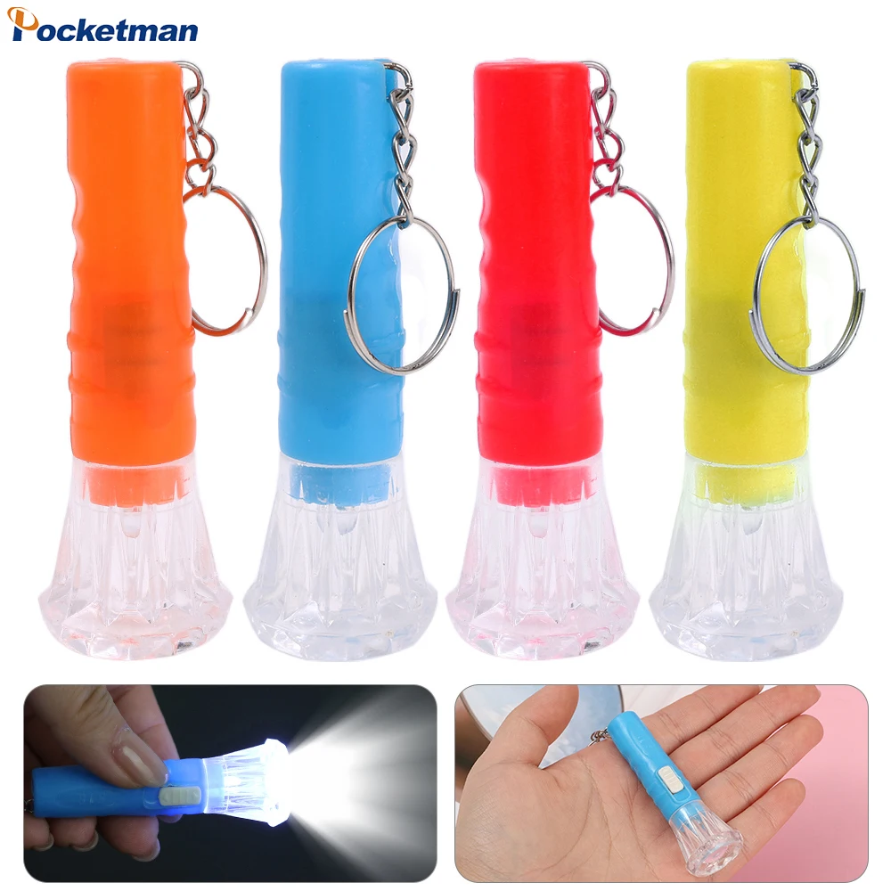 

1/5Pack Mini Portable Keychain Flashlight Pocket Emergency Key Ring Lamp Self-Defense Torch Waterproof Toy Light for Kids Gift