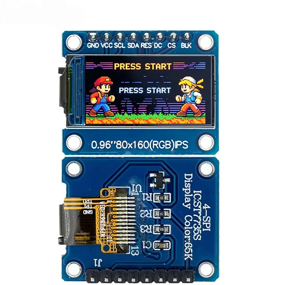 SAMIORE ROBOT 0.96 Inch IPS LCD TFT Display Module 160x80 HD 65K SPI Interface ST7735S 3.3V For Raspberry Pi DIY Project