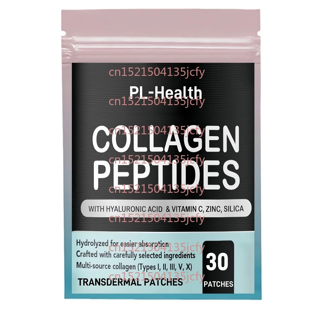 

30 Patches Collagen Peptides Transdermal Patches with Vitamin C Hyaluronic Acid - Skin, Hair, Nails & Joint Support
