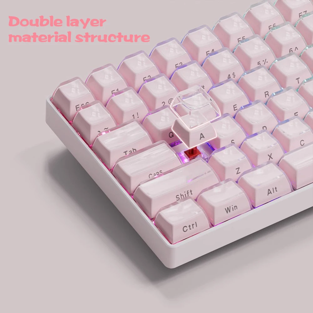 [Blue Sky] Crystal keycaps OEM profile Doubleshot (ABS+PC)Material keycap 113keys for Mx switch keyboard