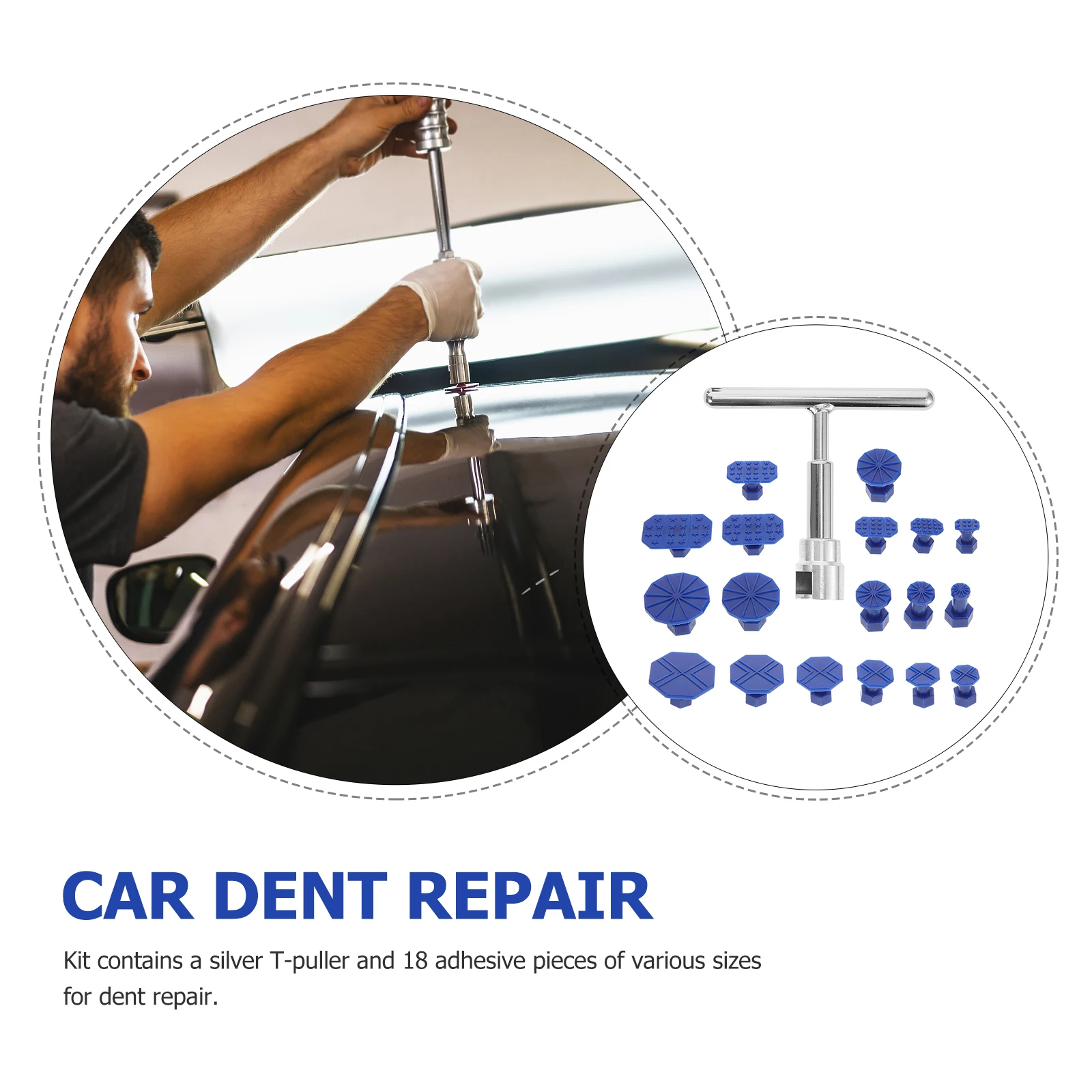 

Remover Auto Dent Puller Kit For Small Large Dents Plastic Bumper Repair Trim Removal Body Repair Tools Auto Body Dent