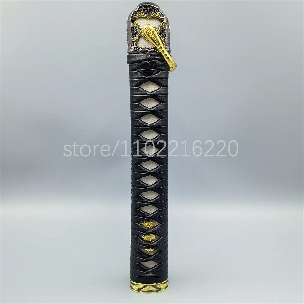 High Quality Black Tsuka Real Rayskin Handle For Japanese 98Military Sword TaChi Samurai Katana Sword Fittings Accessory Parts