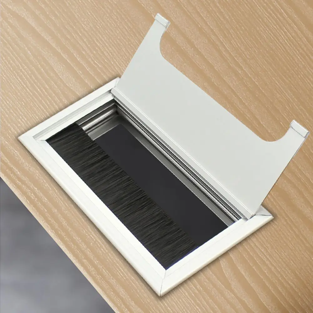 Rectangle Grommet Hole Cover Computer desktop Decor Desk Cable Box Wire Box Wire Hole Cover Wire Cable Holder