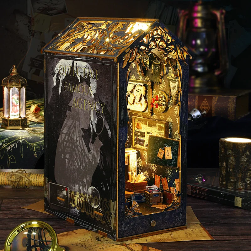 DIY handgemaakte houten huis puzzel boekensteun assemblagemodel bouwstenen speelgoed voor meisjes educatief constructiecadeau