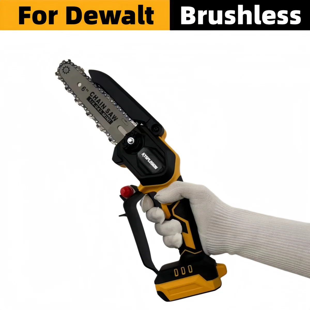 Pole Saw Cordless - Brushless Mini 6-inch Cordless Chainsaw For