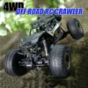1/8 4WD 금속 합금 바디 RC 트럭, 오프로드, 모든 지형, 대형 락 크롤러, 리모컨 자동차 장난감, 어린이 선물, 4x4 2.4G 2