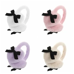 Fashion Japanese Faux Fur Plush Earmuffs JK Sweet Soft Warm Y2k Bowknot Earmuffs Cycling Outdoor Winter Earflap Lady