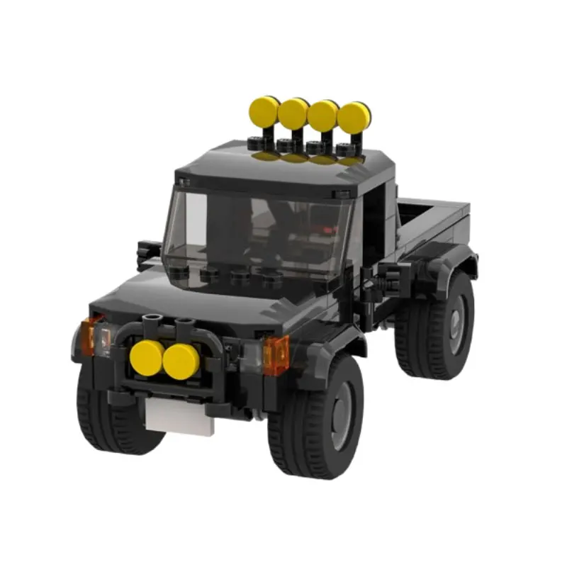 

Набор из 196 деталей для сборки модели пикапа MOC 4x4 из мелких строительных блоков, игрушечная машинка в стиле «Назад в будущее», подарочный набор.