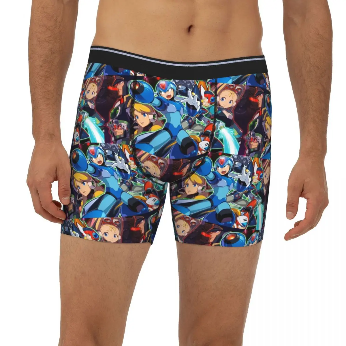 

Megaman видеоигра Mega Man длинные трусы-боксеры короткие мужские трусы дышащее нижнее белье для Homme Man подарок бойфренду