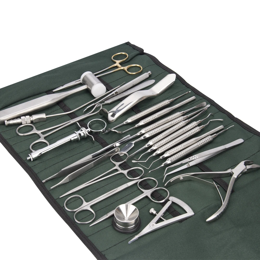 

26Pcs/set Dental Implant Instrument Set Dental Surgery Basic Tools Kit Dentist Oral Orthodontics Lab Products With storage bag
