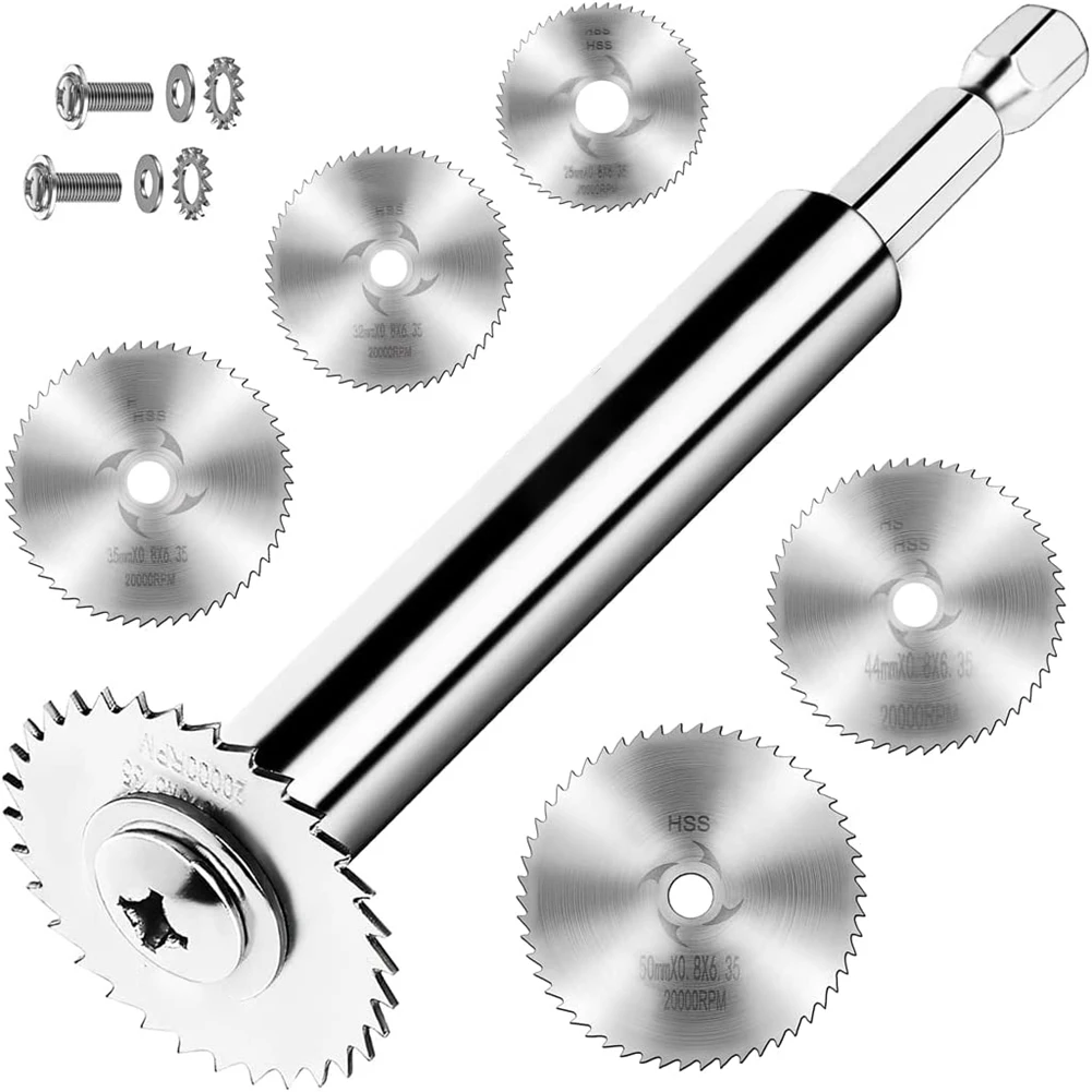 

ALIM-Steel Pipe Cutter With 1/4Inch Hex Shank, Plumbing Inside Cutter Internal Pipe Cutter 5Pcs Saw Blades