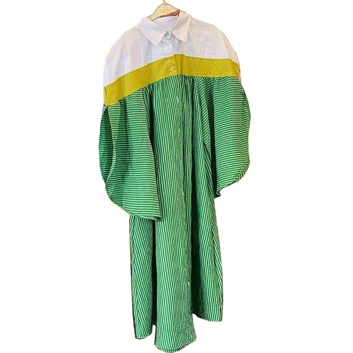 Camicia elegante africana europea e americana stile a righe alla moda e confortevole