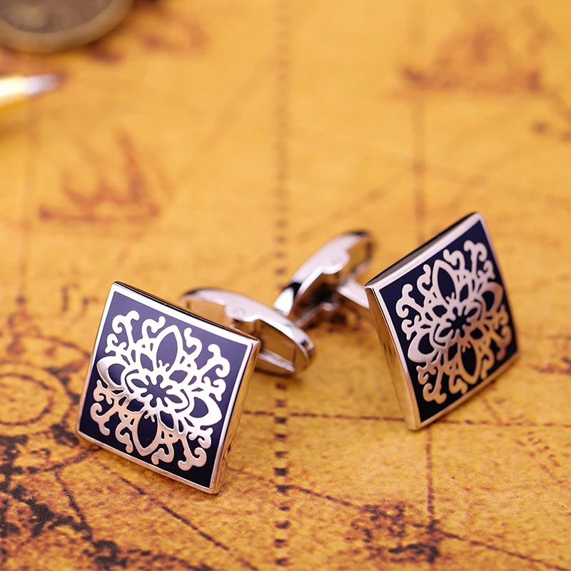 KFLK Fashion Shirt Blue Cufflink for Mens Brand Cuff links Button Quality Luxury Wedding Groom Male Guests