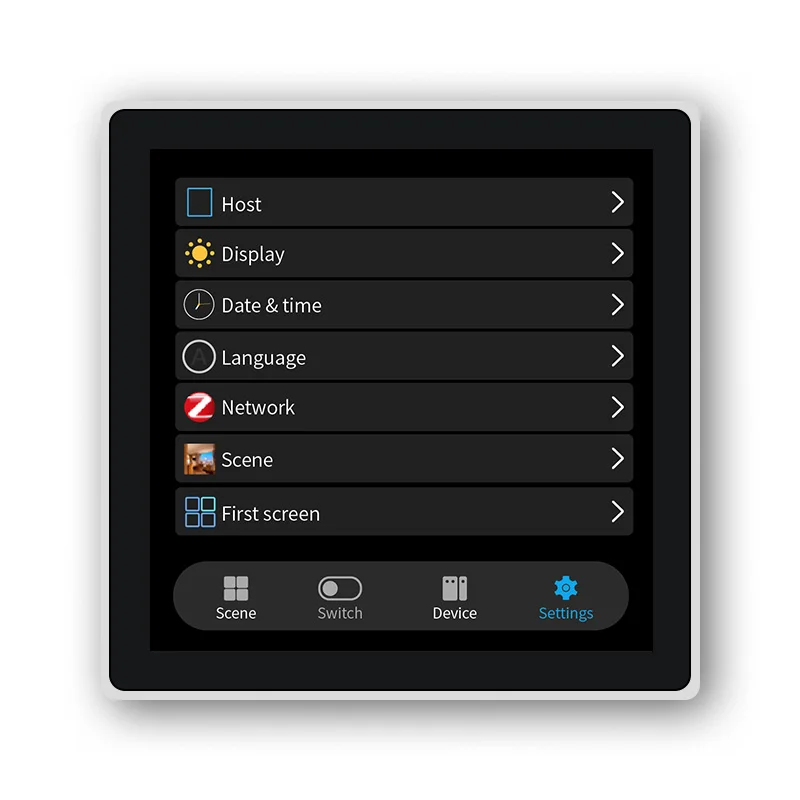 4-inch scene panel & 3 sets of relay switches 2-in-1 Compatible with Tuya Ecosystem Platform to control smart devices