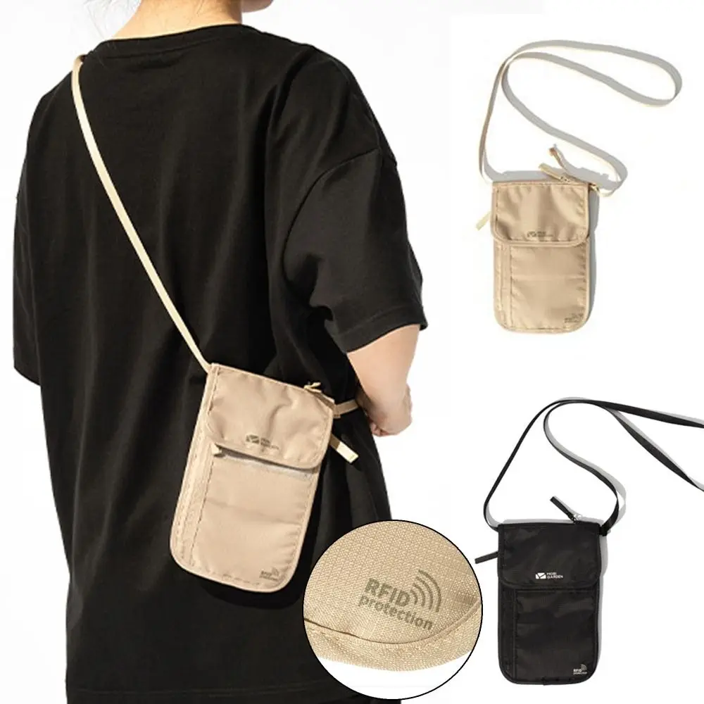 

RFID Protection Travel Document Bag Luxury Design Multifunctional Single Shoulder Bag Versatile Phone Storage Bag For Women Man